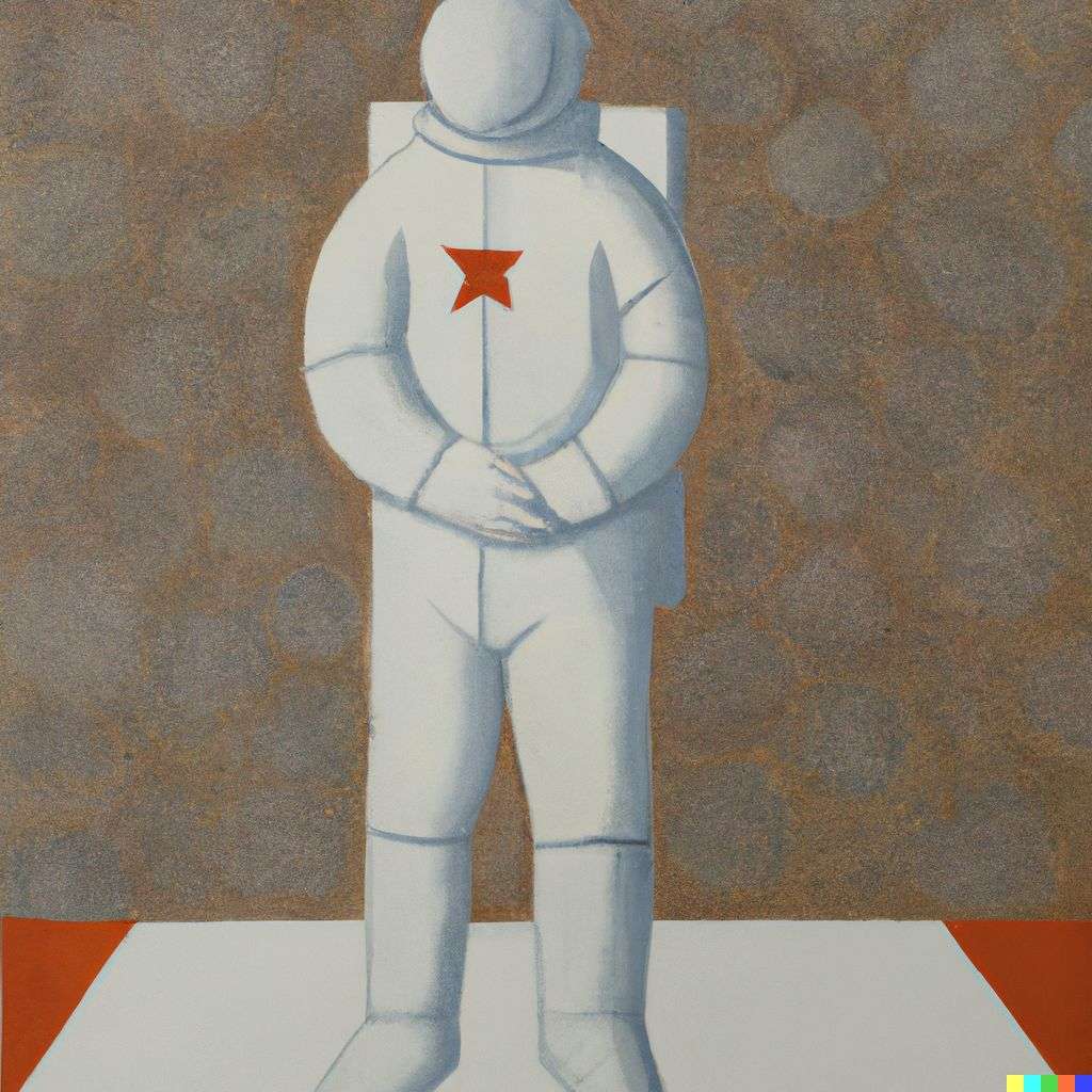 an astronaut, painting by Sol LeWitt